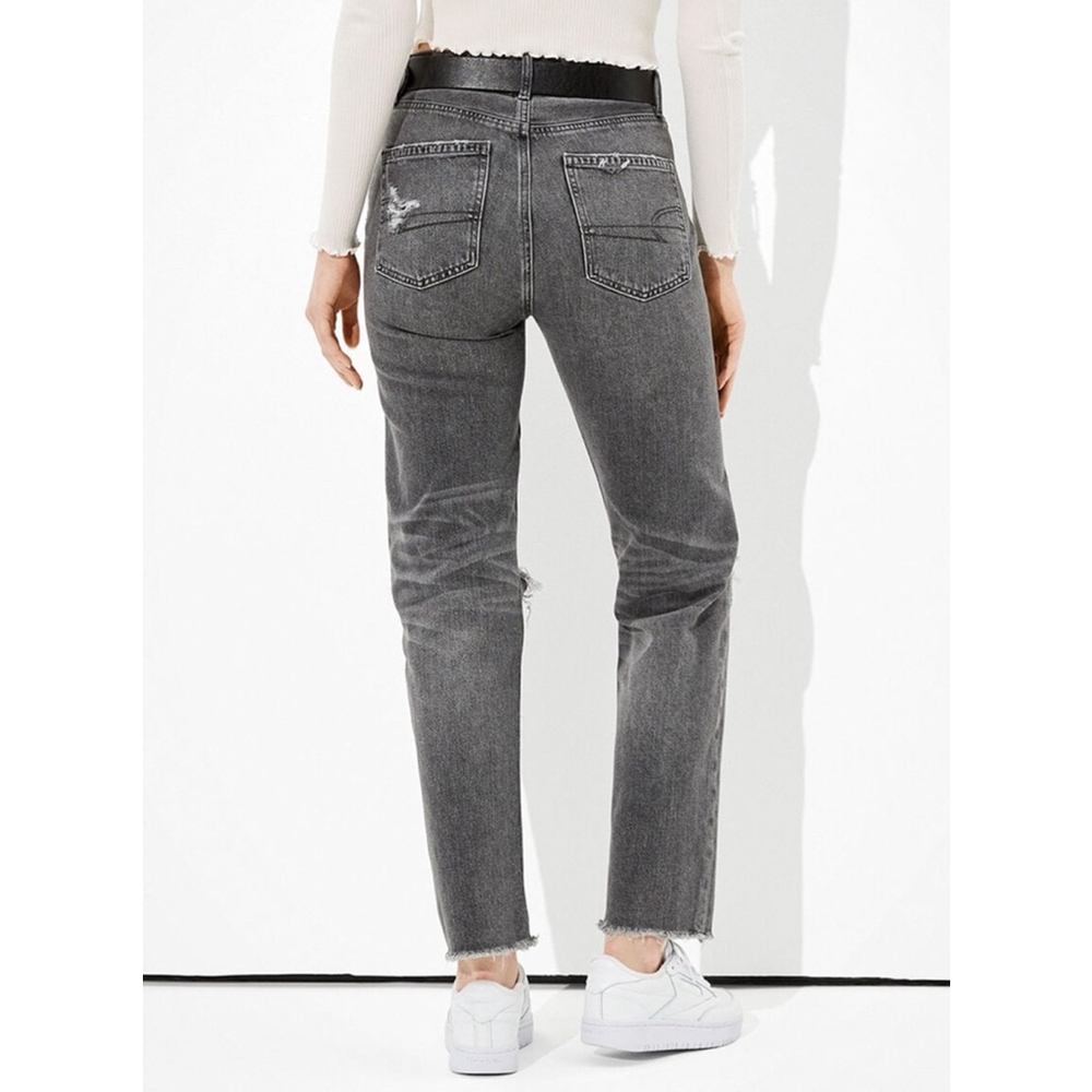 American Eagle Gray High Rise 90s Boyfriend Jeans 20L - Picture 2 of 8